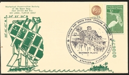 J) 1973 UNITED STATES, INDIAN KEY STATE PARK GROUND BREAKING, MAP, COIN, BOAT, FDC - Andere & Zonder Classificatie