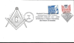 J) 1996 UNITED STATES, MASONIC GRAND LODGE, FREEHOLD TOWNSHIP STATUTE THE INTERNATIONAL HIGH TWELVES DIAMOND JUBILEE 192 - Andere & Zonder Classificatie