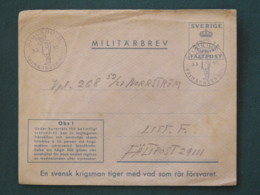 Sweden 1944 FDC Military Army Cover Perhaps Sent From Germany - Militares