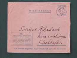 Sweden 1944 FDC Military Army Cover Perhaps Sent From Germany - Militares