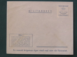 Sweden 1944 Military Army Unused Cover - Militari