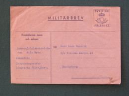 Sweden Around 1944 Military Army Cover Perhaps Sent From Germany - Militares