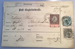 „KUPFERBERG 1893“ = Medenec Böhmen Post-Begleitadresse(Österreich Kupfer Copper Cuivre Bergbau Brief Czech Republic - Briefe U. Dokumente