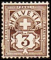 1882. Eidgen. Kreuz. Faser Papier.  3 C.  () - JF303253 - Unused Stamps