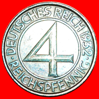 + RARE: GERMANY ★ 4 PFENNIG 1932D! LOW START ★ NO RESERVE! - 4 Reichspfennig