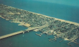 Ocean City Maryland, Aerial View Of Town, C1950s/60s Vintage Postcard - Ocean City