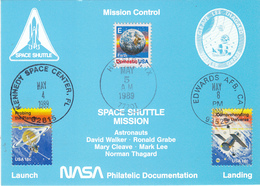 1989 USA Space Shuttle Atlantis STS-30 Postal Card - Amérique Du Nord