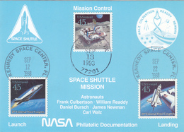 1993 USA Space Shuttle Discovery STS-51 Postal Card - Amérique Du Nord