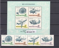 1967 – Inter.airmail Stamps Exhibition AEROFILA (helicopter ,airplane,space) Mi 2351/54+Bl.59A 4v.+S/S-MNH HUNGARY - Europa