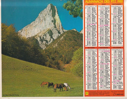 Calendrier Des Postes PTT 1981 ALPES-MARITIMES, Vieux Clocher De Village, Le Mont-Aiguille Isère, 2 Photos - Grand Format : 1981-90