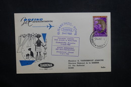 CONGO BELGE - Enveloppe 1er Vol Elisabethville / Bruxelles En 1960 ,affranchissement Plaisant - L 37024 - Covers & Documents