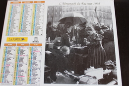 Calendrier Des Postes PTT 1995 SOMME: PARIS 1900, 2 Photos Sur Carton Fort - Grand Format : 1991-00