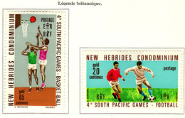 Nouvelles Hébrides - Neue Hebriden - New Hebrides 1971 Y&T N°310 à 311 - Michel N°305 à 306 * - Sport - En Anglais - Neufs