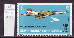 Nouvelles Hébrides - Neue Hebriden - New Hebrides 1976 Y&T N°425 - Michel N°421 Nsg - 5f Concorde - En Anglais - Unused Stamps