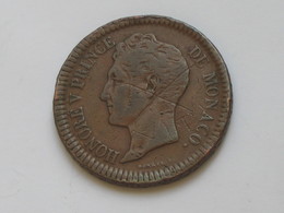 MONACO 1 Décime 1838 CM - HONORE V PRINCE DE MONACO     **** EN ACHAT IMMEDIAT **** Très Belle Monnaie - 1819-1922 Onorato V, Carlo III, Alberto I