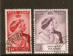 Delcampe - PITCAIRN ISLANDS 1949 SILVER WEDDING SET FINE USED Cat £51+ - Pitcairn