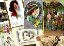 Lot 1936 De 10 CPA Femme Girl Women Glamour Déstockage Pour Revendeurs Ou Collectionneurs - 5 - 99 Postcards