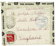 Ref 1312 - 1945 WWII - Italy Censored Cover L5 Rate Bolzano To London - Propaganda Di Guerra