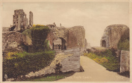 United Kingdom PPC Castle Entrance. Corfe Castle Tuck's Post Card (2 Scans) - Swanage