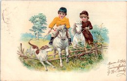 FAINTAISIES - GAUFREES - Enfant, Chien Et Chevaux - Autres & Non Classés