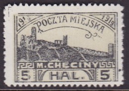 POLAND 1919 Checiny 5 HAL Mint Perf - Errors & Oddities