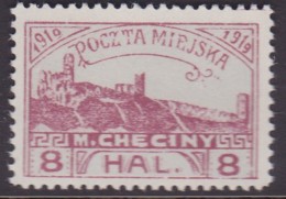 POLAND 1919 Checiny 8 HAL Mint Perf - Abarten & Kuriositäten