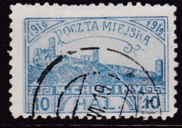 POLAND 1919 Checiny 10 HAL Used Perf - Errors & Oddities