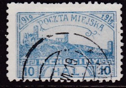 POLAND 1919 Checiny 10 HAL Used Perf - Abarten & Kuriositäten