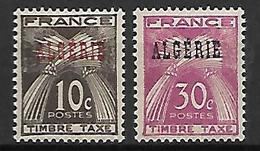 ALGERIE     -   Timbres -Taxe   -   1947 .    Y&T N° 33 / 34 **.  Gerbes De Blé - Segnatasse