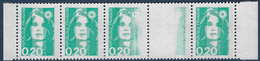 France Marianne De Briat N°2618 Effacement Partiel Tenant à Normal Dans Bande 5 RRR Signé Calves - Unused Stamps