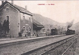 48----REPRODUCTION--CHANAC--la Gare---En Lozère, Chanac--images D'autrefois--voir 2 Scans - Chanac