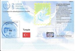 TURKEY - (IRC) INTERNATIONAL REPLY COUPON (exp. 31.12.2021) (POSTMARKED), MNH - Postal Stationery