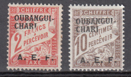 Oubangui Tx 2 * + 10 ** - Unused Stamps