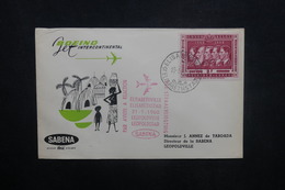 CONGO BELGE - Enveloppe 1er Vol  Elisabethville / Leopoldville  En 1960 ,affranchissement Plaisant - L 37027 - Covers & Documents