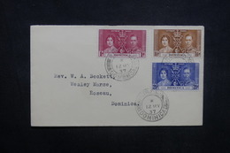 DOMINIQUE - Enveloppe FDC En 1937 Pour Roseau - L 37036 - Dominique (...-1978)