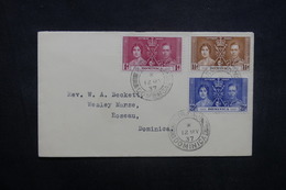 DOMINIQUE - Enveloppe FDC En 1937 Pour Roseau - L 37036 - Dominica (...-1978)