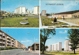 80911- SCHWEDT- APARTMENT BUILDINGS, SQUARES, CAR - Schwedt