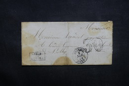FRANCE / ALGÉRIE - Lettre De Médeah Pour Belley En 1854 - L 37097 - 1849-1876: Période Classique