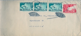 1936 , CUBA , SOBRE CIRCULADO , MATANZAS - MÜNICH , FRANQUEO ZONA FRANCA DEL PUERTO - Cartas & Documentos