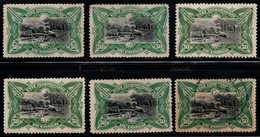 S026.-. BELGIUM CONGO. 1894-1901 - SC#: 22 - COLOR VARIETIES, SHADES, USED - BRIDGE ON M'POZO RIVER - Unused Stamps