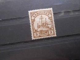 D.R.7 - 3Pf*MLH - Deutsche Kolonien (Karolinen) 1900  Mi 1,20 € - Caroline Islands