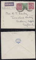 India 1933 Airmail Cover LAHORE To SUDBURG England Via Hyderabad - 1911-35 King George V