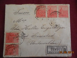 Lettre De 1913 à Destination De Suisse En Recommandé- Cachets De Cire - - Covers & Documents