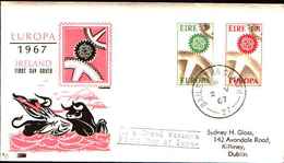 12570a)  Irlanda F.D.C.SERIE COMPLETA - EUROPA  CEPT DEL   1967 - FDC