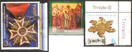 Romania 2018 Crown Of Romania Nat.Order+ Easter +Plateau With Fl Fu - Used Stamps