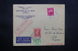 BELGIQUE - Enveloppe Par Vol Spécial Namur / Amsterdam En 1947, Affranchissement Plaisant - L 37162 - Storia Postale