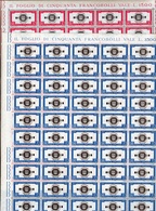 1962 Italia Italy Repubblica PACINOTTI 50 Serie Di 2v. Foglio MNH** Sheets - Feuilles Complètes