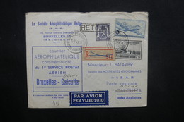 BELGIQUE - Enveloppe De Bruxelles Pour Delhi En 1947 Par Avion, Affranchissement Plaisant - L 37170 - Storia Postale