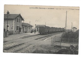 D 69   CPA  CIVRIEUX LA GARE Depart Du Train De 13 H 35   N089 - Other & Unclassified