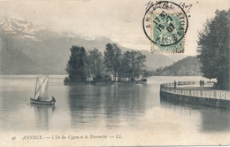 CPA - France - (74) Haute Savoie - Annecy - L'Ile Du Cygne Et La Tournette - Annecy